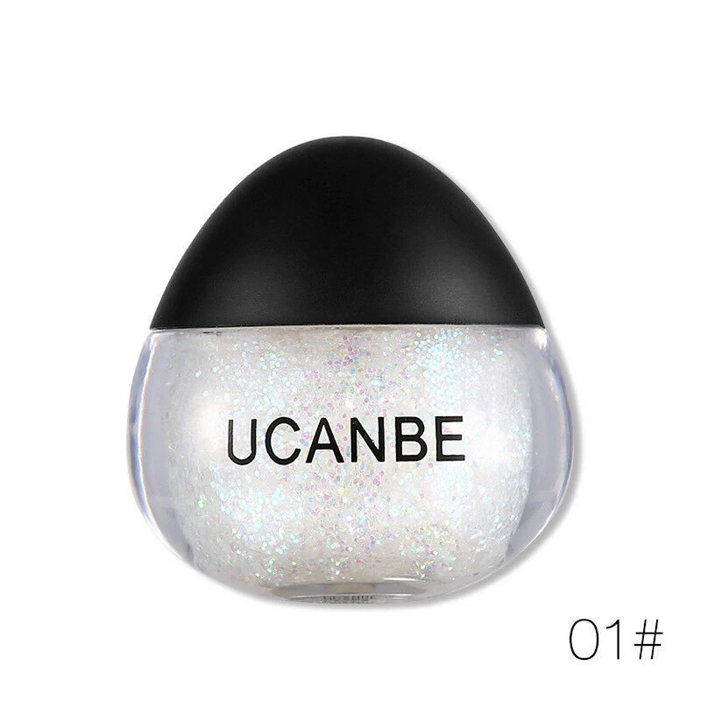 UCANBE, 11 цветов, блестящие тени для век, мерцающий пигмент, пудра, окрашивание тела, осветление глаз, контур, макияж для женщин, красота, косметика - Цвет: 01