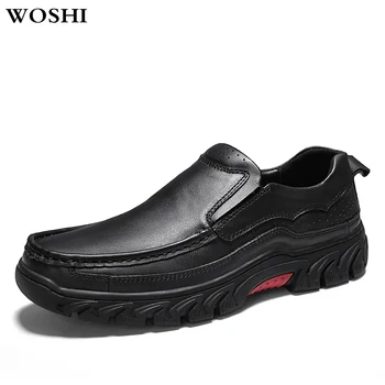

Men Shoes slip on Genuine Leather Men Flats Loafers moccasins High Quality big szie 48 Outdoor Men Sneakers Male Casual Shoes