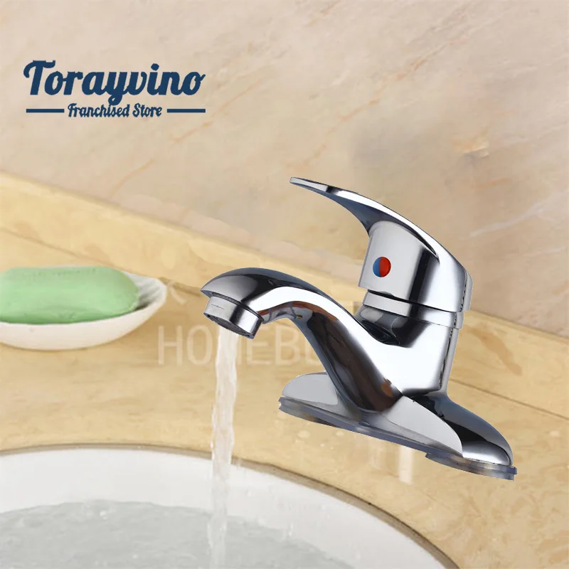 Torayvino Bagno Di Lavaggio Rubinetto Del Bacino Rubinetto Lavabo Bagno Chrome Rubinetti Di Acqua Colonna Deck Rubinetti Calda E Fredda Miscelatore Ac