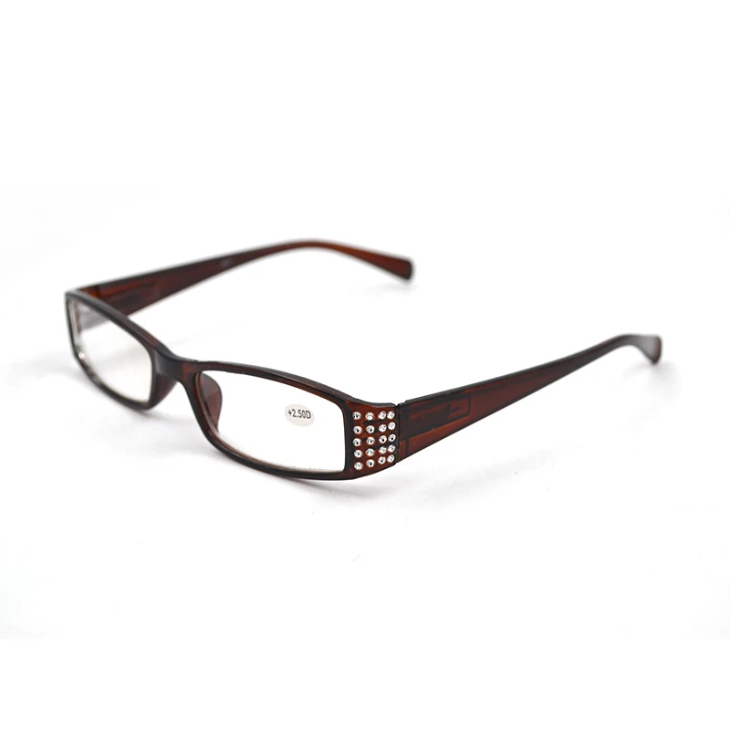 New Women Diamond Reading Glasses Ladies Spring Temple Rectangle Presbyopia Spectacles Female Rhinestone Eyeglasses D5 2
