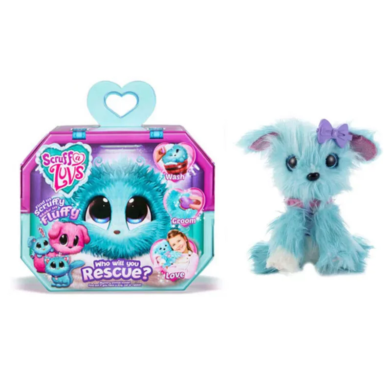 Сюрприз Ванна Кот взрывы Дети Плюшевые игрушки Подарки кукла - Цвет: Blue dog