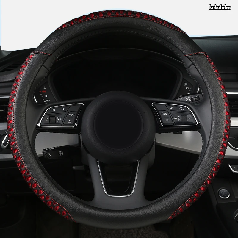 kokololee Leather Car Steering Wheel Cover For Isuzu D Max Trooper