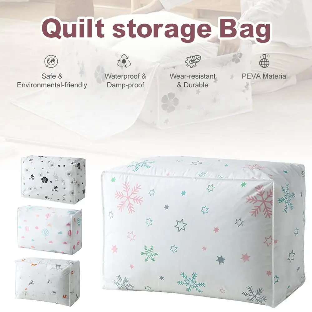 

Quilt Storage Bags Clothes Storage Blankets Sundries Quilts Storage and Organization with Zipper Waterproof Wear Resistant