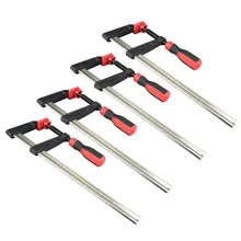 4Pcs F Clamps Bar Clamp Heavy Duty 200Mm X 50Mm Long Quick Slide Wood Tool