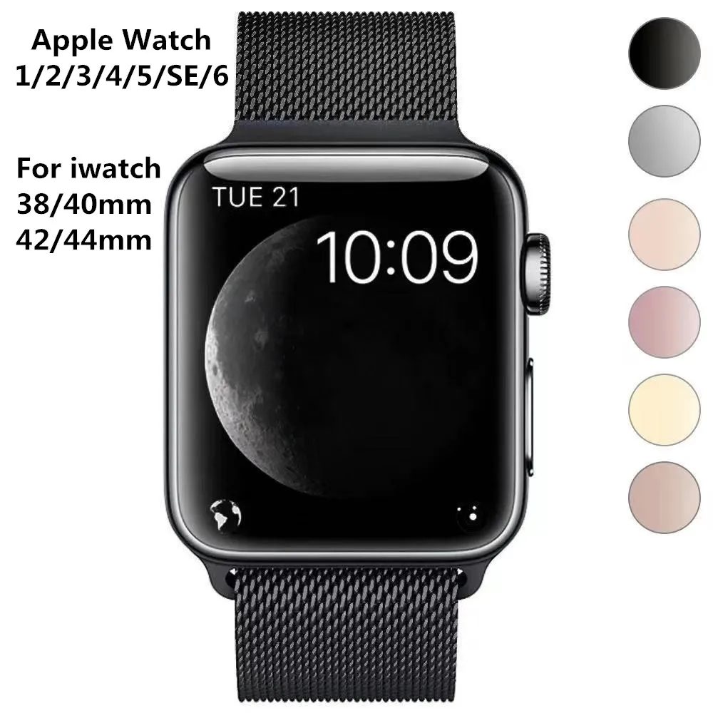 Ремешок Миланская петля для Apple Watch 38 мм 42 44 40 браслет из нержавеющей стали iWatch series