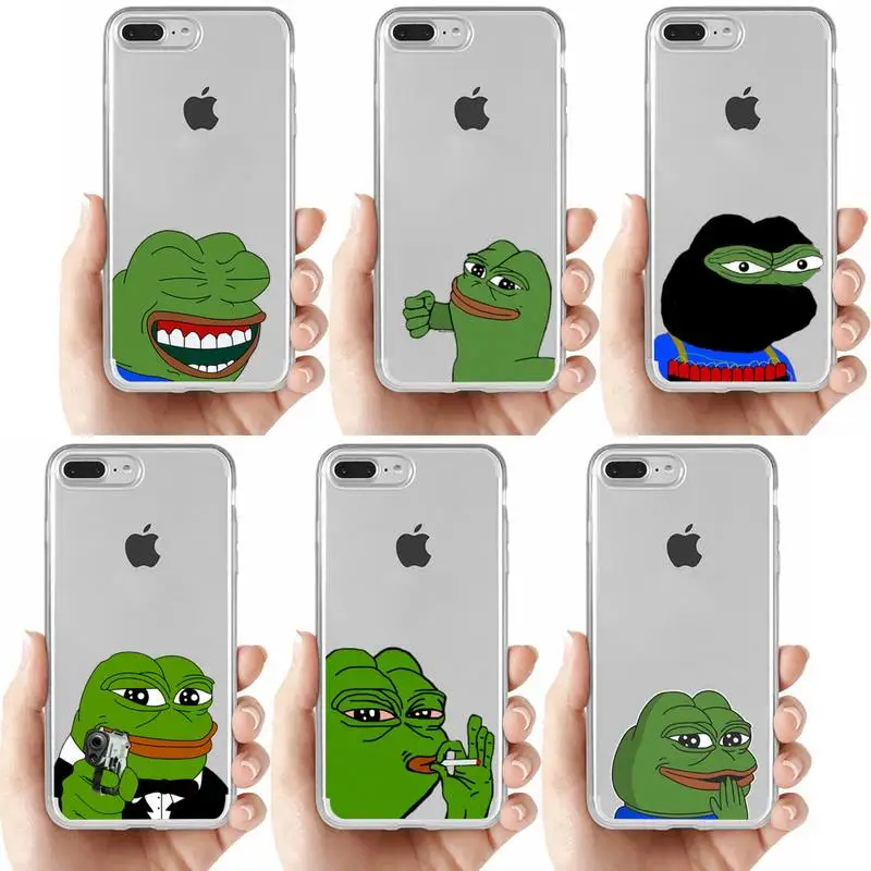 Чехол для телефона с пером лягушки iPhone 11 12 13 mini pro XS MAX 8 7 6 6S Plus X 5S SE 2020 XR | Мобильные