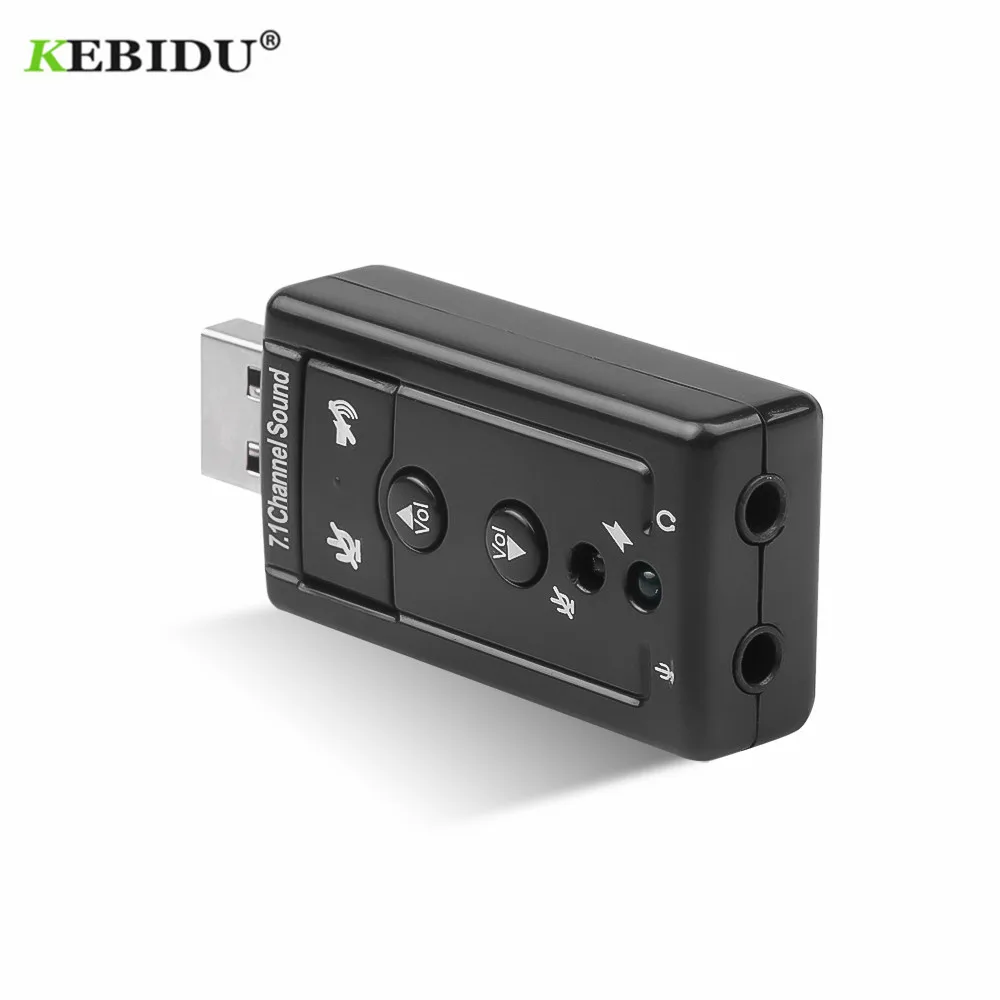 USB звуковая карта 7 1 канал 3D Аудио Звуковая Микрофон адаптер 3 5 мм разъем стерео
