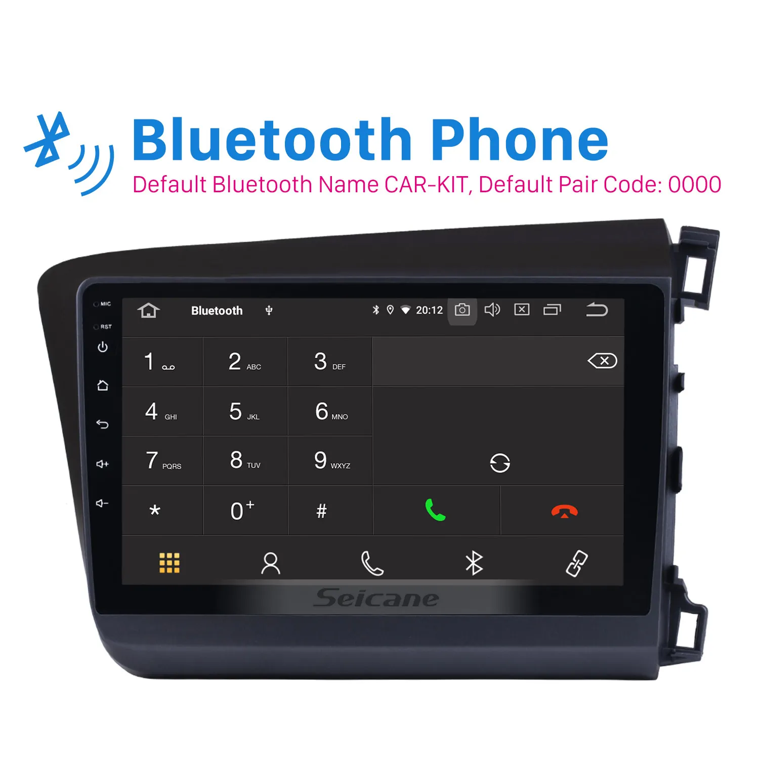 Best Seicane Android 9.0 Car Radio GPS Navigation Unit Player 9 inch For Honda Civic 2012 Right Hand Drive Steering Wheel Control 1