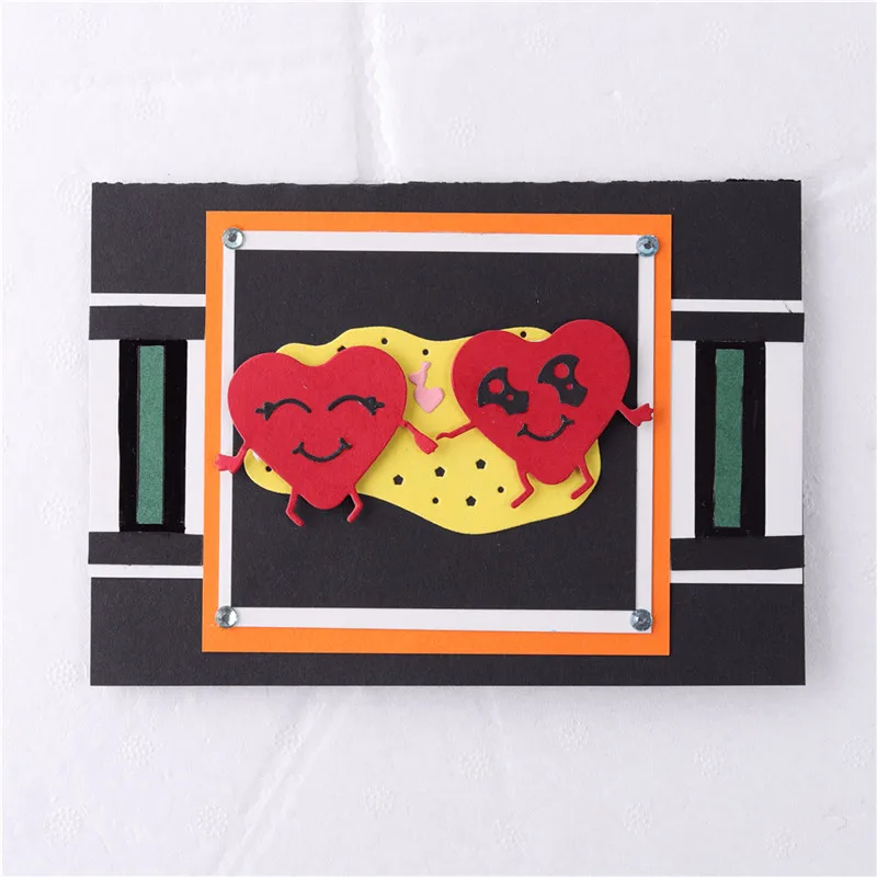 

Eastshape Heart Smile Face Frame Metal Cutting Dies Background Stencil for DIY Scrapbooking Paper/photo Cards Embossing Dies
