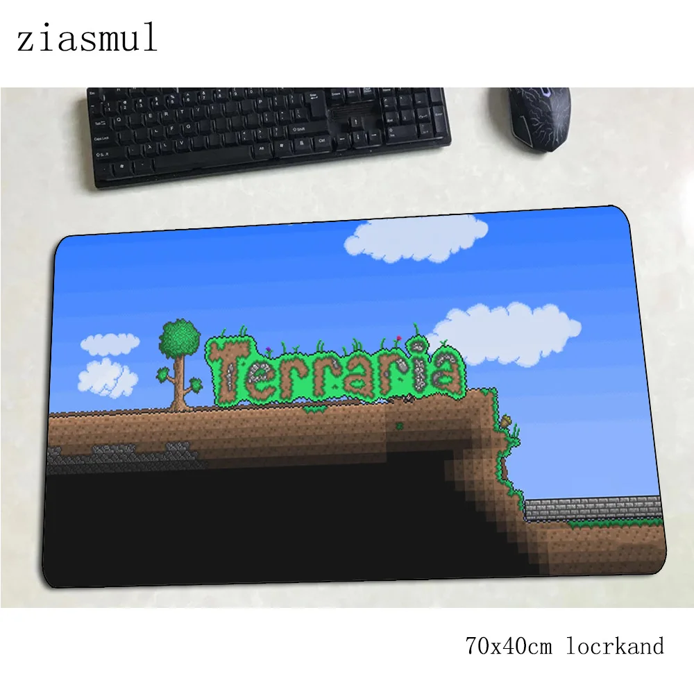 Terraria Коврик Для Мыши Компьютерный коврик 70x40 см игровой коврик большой красивый клавиатура со встроенной мышью игры ПК геймер стол