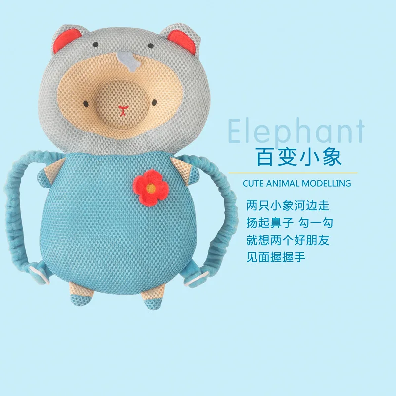 Elephant (breathable Детская осенняя подушка для малышей, зимняя фланелевая детская подушка для головы, детская подушка для обучения ходьбе, защитная подушка для головы, безопасная защита - Цвет: Elephant (breathable