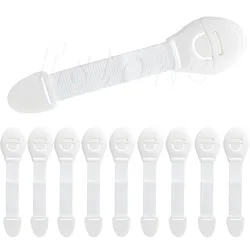 Serrures de portes et tiroirs pour enfants, 10 pièces, sécurité pour bébés et tout petits 