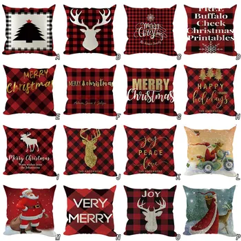 

Christmas Pillow Cover Pillowcases Decorative Sofa Cushion Cover Home Decoration