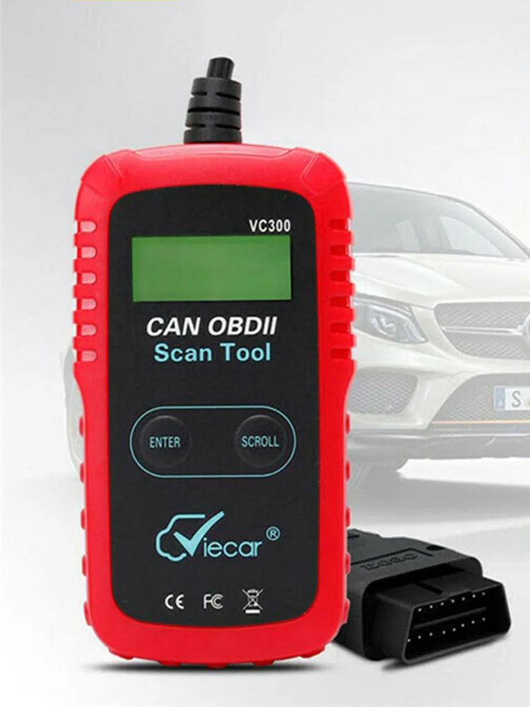 

Viecar Car Trouble Code Readers OBD2 OBDII Fault Test Car Scanner Diagnostic Scan Tool OBD II ABS Material Cable Detector
