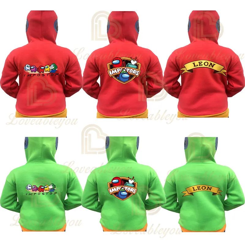 

Fashion Leon IMPOSTOR Casual Long Sleeve Sweatshirt Tops Kids Children Cute Hoodies
