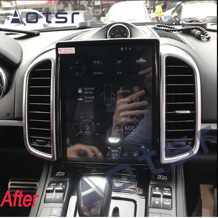 Clearance Android 7.1 Tesla Styel Car DVD Player GPS Navigation For Porsche Cayenne Macan Palamera Auto Stereo Radio Multmedia Player Unit 1