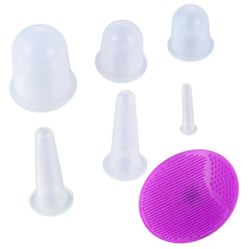 

1 Set Cupping Therapy Sets Silicone Vacuum Cupping Cups Acupressure Massager Tools Anti Cellulite Cup Vacuum Cans with Bag