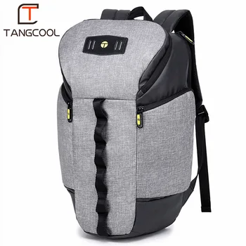 

TANGCOOL Fashion Men Business PU Leather Backpack Travel Waterproof Slim 15.6" Laptop Backpack Women School Bag Luggage Bags
