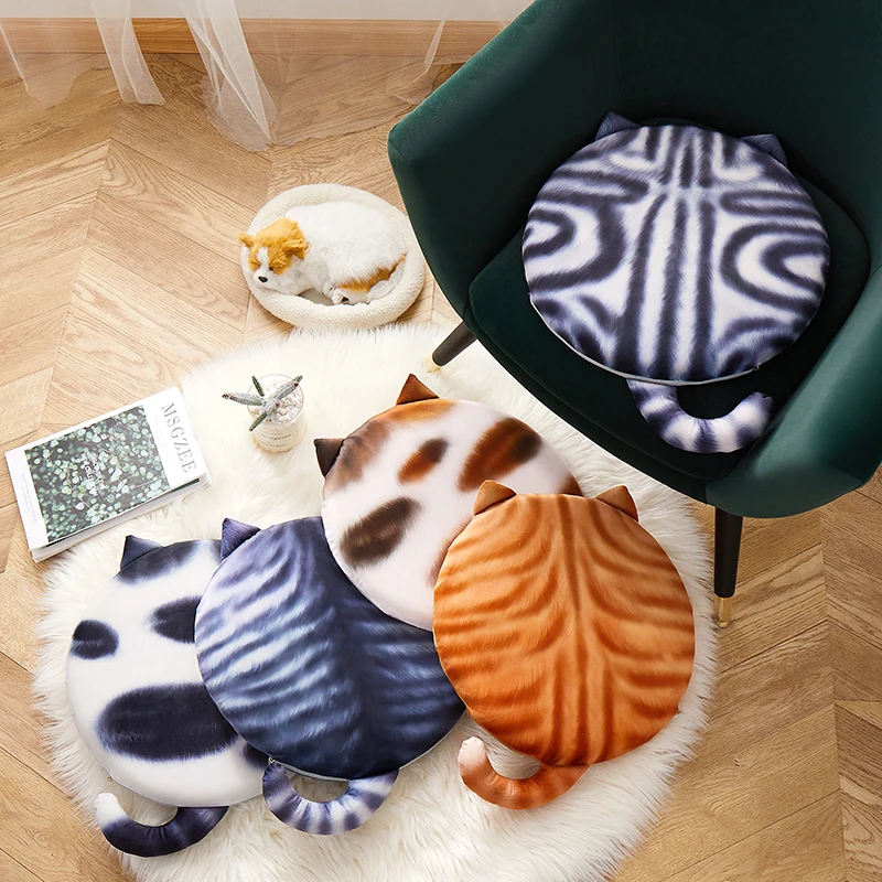 Memory Foam Seat Cushion Round Cute Cartoon Lounge Hip for Office Chair Sofa Desk and Barstool | Дом и сад