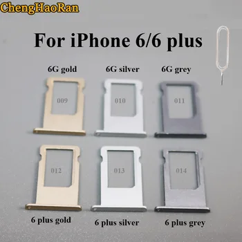 

ChengHaoRan For iPhone 6G 6 Plus multi-color selection SIM card tray bracket adapter replacement parts to send card needle