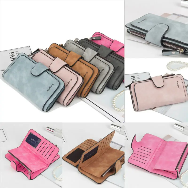 

NoEnName-Null Women Lady Long Leather Trifold Card Wallet Clutch Checkbook Purse Handbag