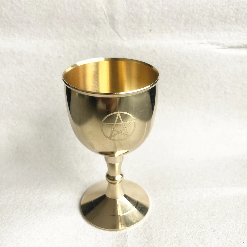 Pentagram-Chalice-Pentacle-ritual-Cup-altar-goblet-wicca-Gold-Copper ...