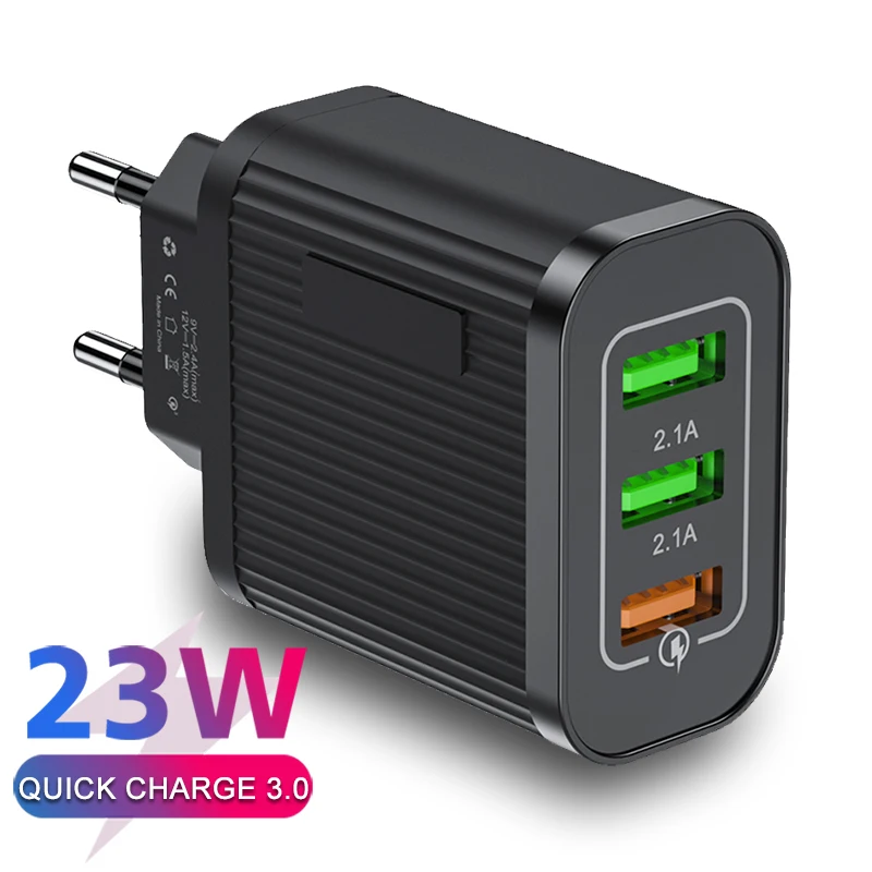 Быстрая зарядка QC 3 0 порта USB зарядное устройство для iPhone 11 X Samsung Xiaomi 23W супер