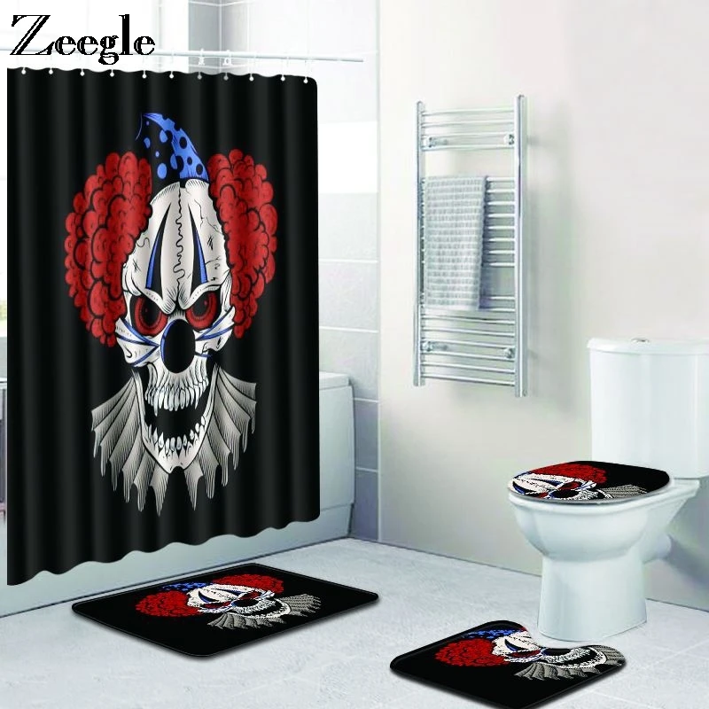 Zeegle Toilet Set Anti Slip Bathroom Doormat Shower Mat Flannel Soft Toielt Pedestal Rug Foot Mat Washable Toilet Seat Cover Mat
