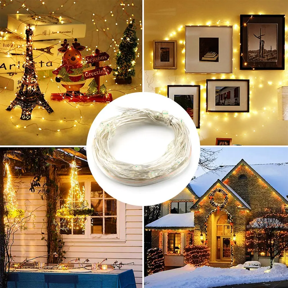 

Led Light String Four Lines Remote Control 5M 50Led Copper Wire Lamp Rgb Decoration For Christmas Wedding Holiday Four Lines
