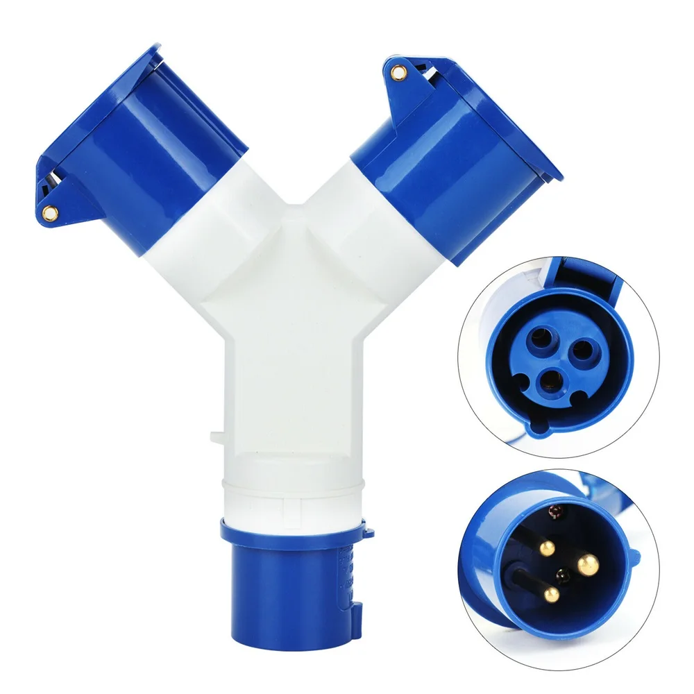 

16A 230V 2 WAY SPLITTER ADAPTOR HORSEBOX for 16 CARAVAN MOTORHOME AMP HOOK-UP