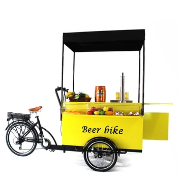 Billig Neue Design-Cargo Bike Pedal Oder Elektrische Erwachsene Dreirad Drei Räder Fast-Food Vending Warenkorb