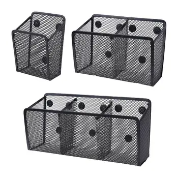 

Metal Wire Mesh Magnetic Basket Storage Box Blackboard Chalk Pen Pencil Makeup Q6PA