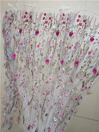 Черно-белая кружевная ткань с цветочной вышивкой для свадебного платья, кружевная ткань tejido для шитья