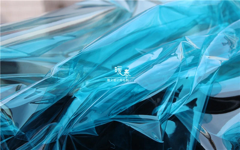 50 см* 120 см светло-голубой прозрачный плащ из ТПУ-материала-перспективность Кристальный пакет пластиковая ткань ПВХ 0,2 мм