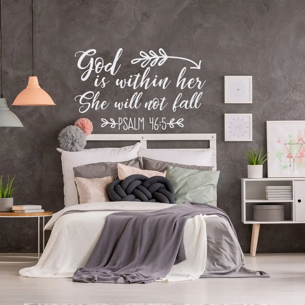 Bedroom Wall Decal Bible Verse Vinyl Art Stickers Home Interior Decor