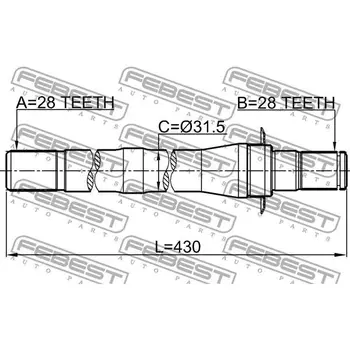 

Half-R 28x430x28 HYUNDAI SANTA FE (2010) FEBEST FEBEST 1212-CM10AT4WD