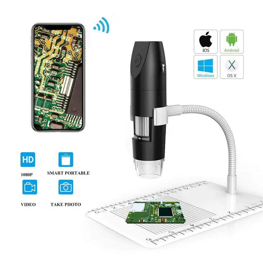 

2MP HD WiFi Electronic Microscope Industrial Digital Microscope USB Repair Tool With Special Bracket Holder USB Repair Tool