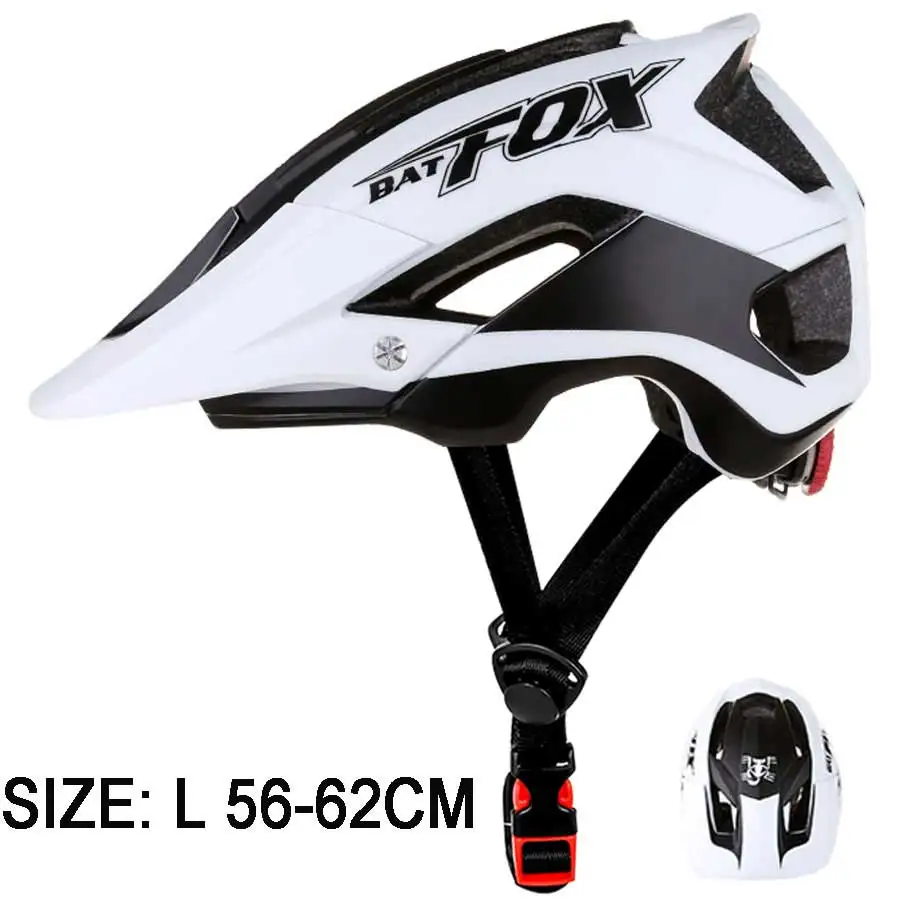 BATFOX, велосипедный шлем для мужчин и женщин,, велосипедный шлем, EPS+ PC, размер 56-62 см, велосипедные шлемы, шлем velo, большой козырек, дорожный, mtb, шлемы - Цвет: 659