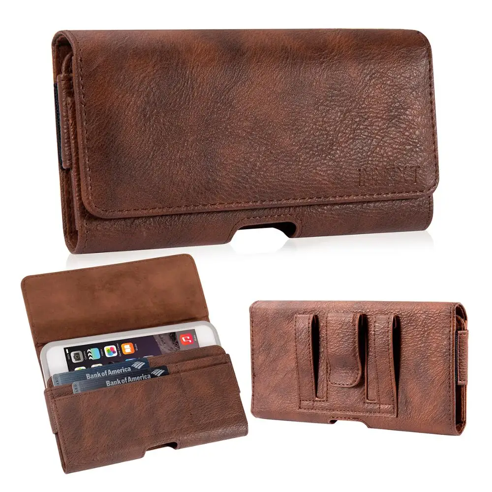 

Universal 5.5 Inch Phone Case Pouch Cover Waist Bag With Card Slot Belt Clip Holster for iPhone 8 7 6S 6 Plus Samsung S8 Plus