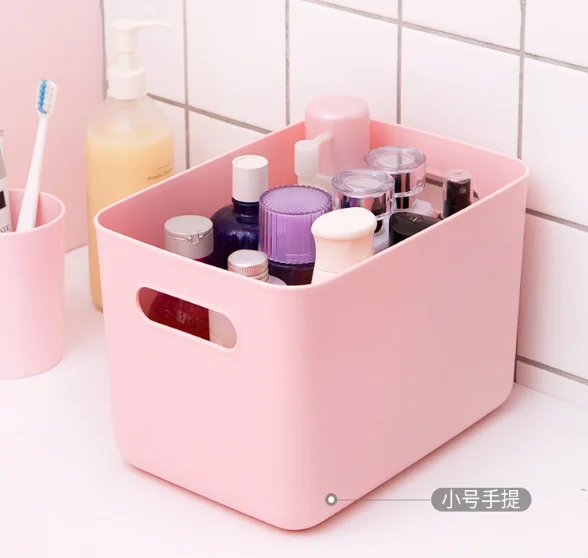 Girl heart lovely dormitory student clothes beauty makeup sundries with cover plastic storage box J05