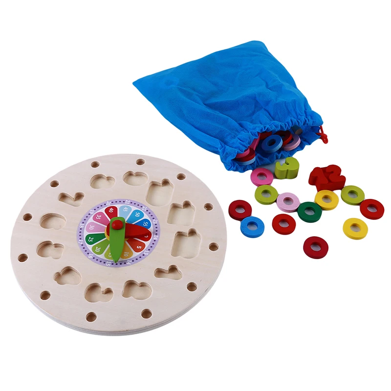 Children Preschool Wooden Montessori Toys Early Education Teaching Aids Math Toys Digital Clock Cou - 4000068694543