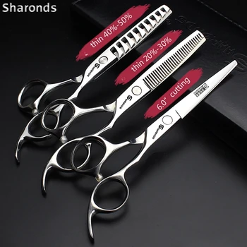 

6'' Pet Grooming Scissors Set Stainless Steel Safety Scissors Cat Animal Shearing Thinning Shear Tool Hot Sell