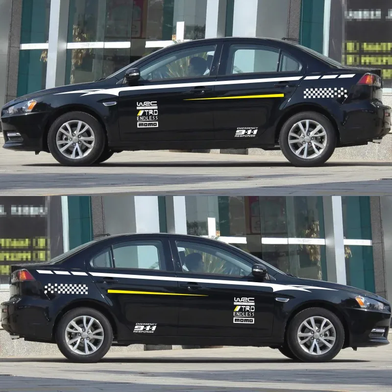 World Datong автомобильный стикер для Mitsubishi LancerEX Lancer EX автомобиль с обеих сторон тела спортивные наклейки для авто
