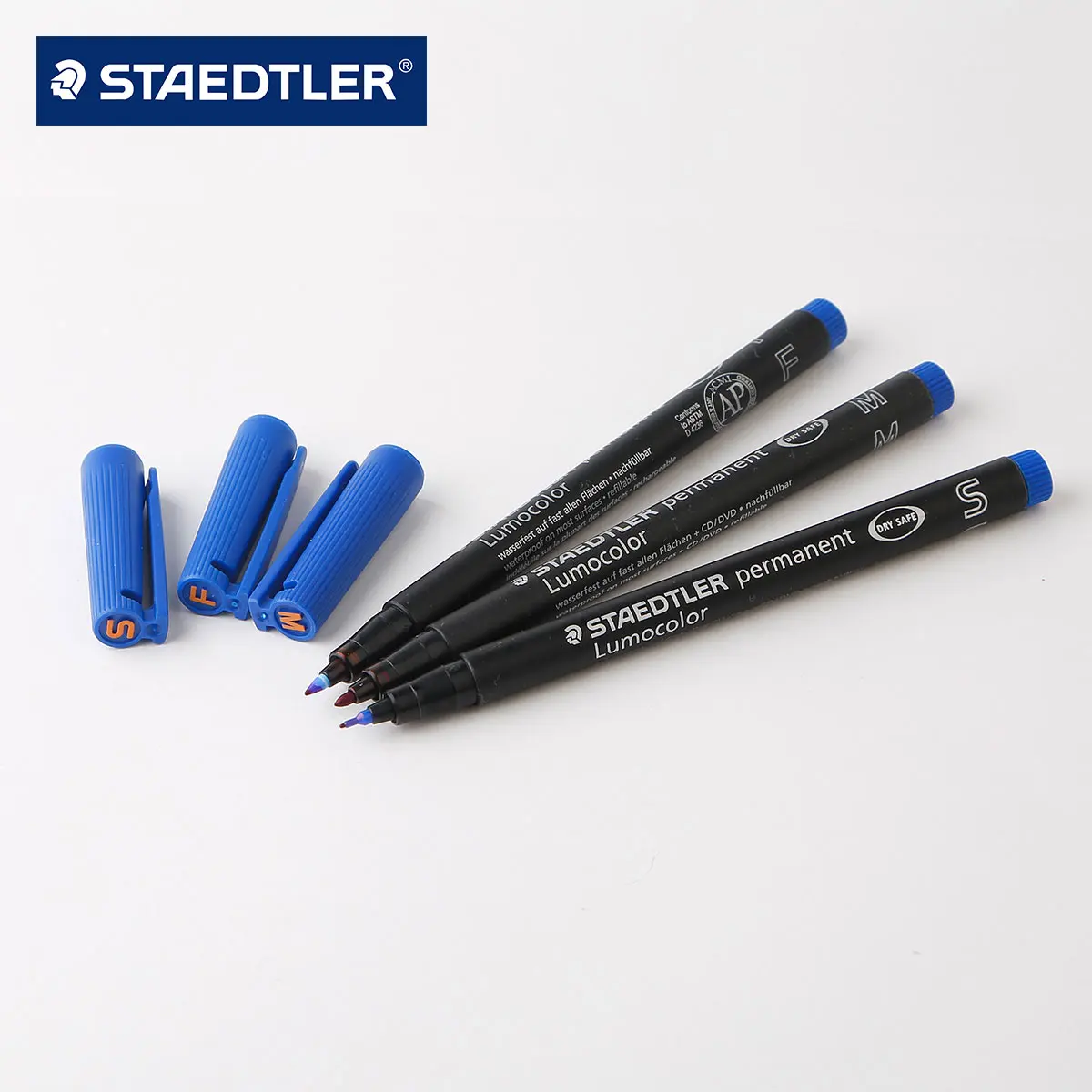 Staedtler-313/317/318 Lumocolor 영구 마커, S M F 펠트 팁, 방수 필기구, CD 그래피티 금속 유리 사무용품