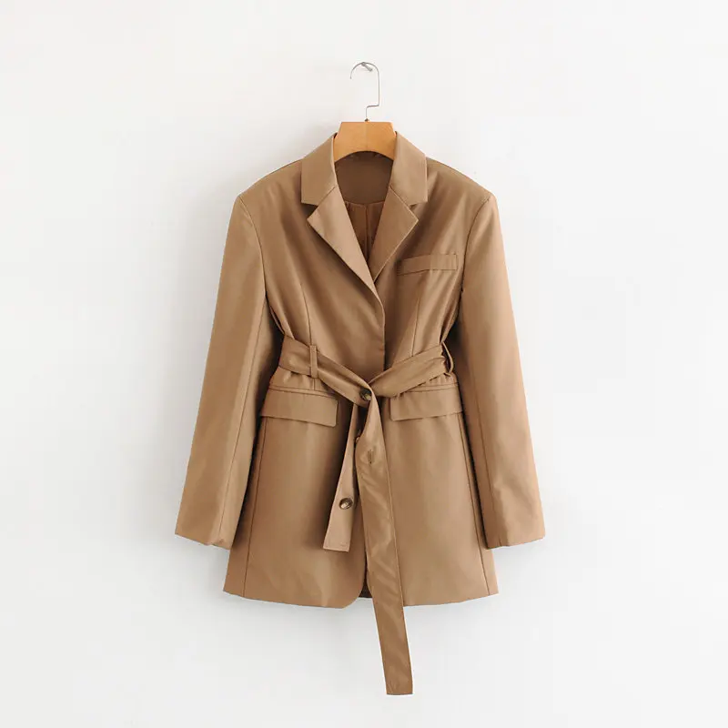 

WOMEN'S Dress 2019 Spring And Autumn New Style England Boyfriend-Style Belt Suit Jacket Women's A9bsf632