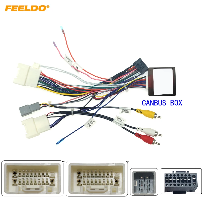 Автомобильный 16pin аудио жгут проводов FEELDO Canbus коробка для Mitsubishi Pajero Outlander Aftermarket