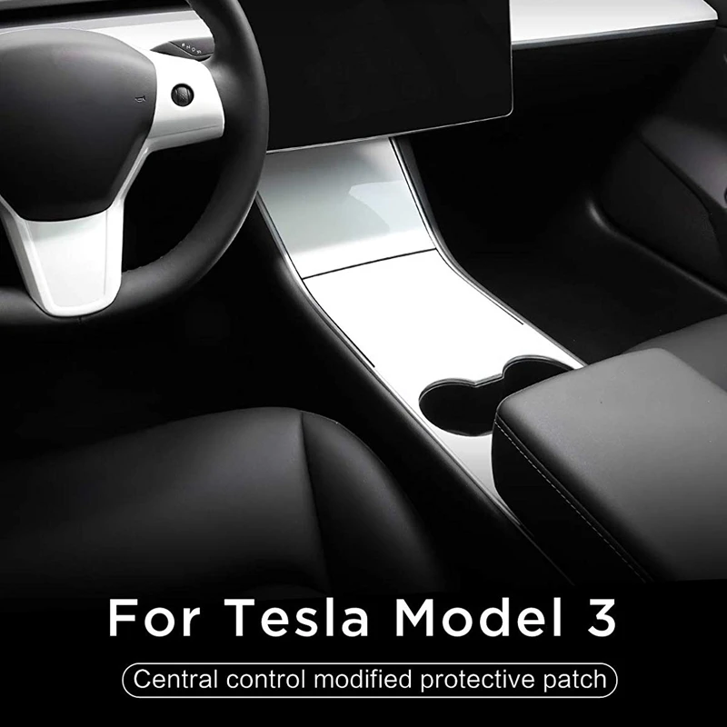 Привод центрального автомобильного Управление Панель защитный патч для Tesla модель 3 из пластика ABS, имитация углеродного волокна 4 шт./компл