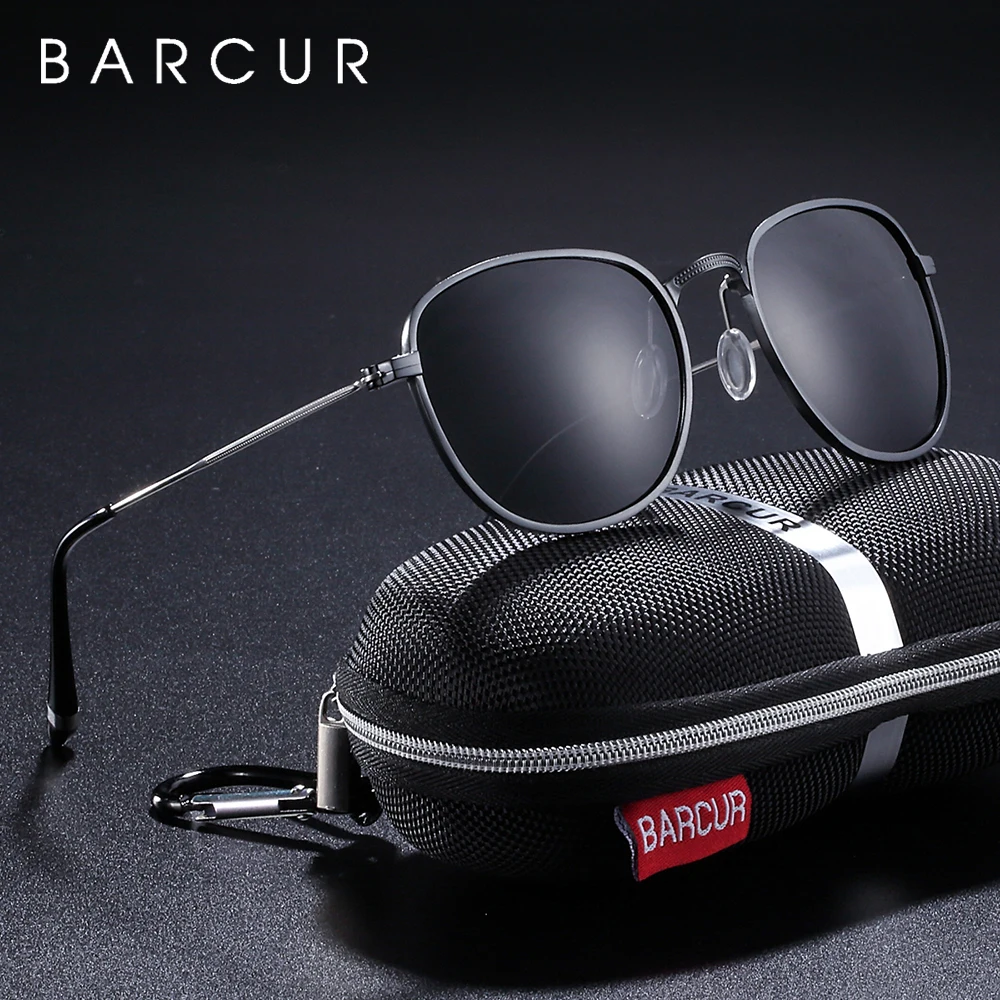 BARCUR алюминиевый шестигранный дизайн солнцезащитные очки мужские поляризованные солнцезащитные очки для женщин очки