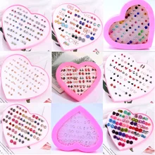 36 пар серьги-гвоздики в форме сердца коробка упаковка гипоаллергенные богемные ювелирные изделия серьги кристалл серьги серьга с рождественской тематикой,серьги сережки серьги женские серёжки бижутерия