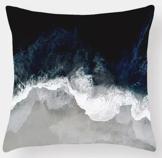Nordic Style Octopus Cushion Blue Ocean World Wave Shark Whale Fish Mediterranean Sofa Pillow Cojines For Office Chair Backrest - Цвет: A6